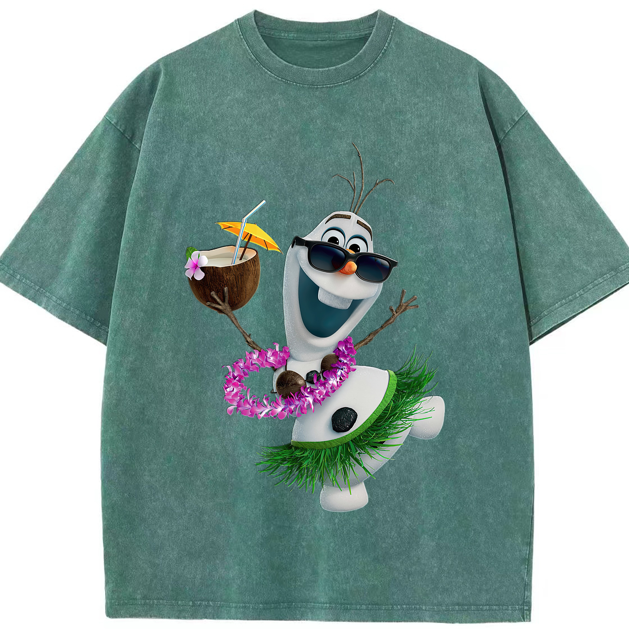 （画像用） アナと雪の女王 アンナ エルサ Frozen Anna Elsa 綿100% ヴィンテージ風 半袖Tシャツ（フロントプリント）